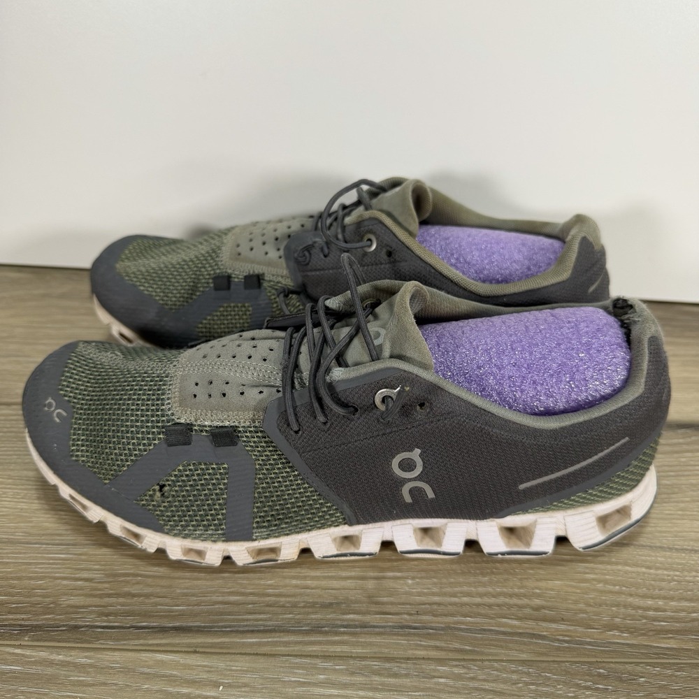 On Running Cloud Shoes Mens Size 7.5 Olive Green Athletic Running Sneakers